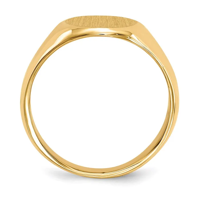 Goldia Rings 14K Yellow Gold 150x110mm Closed Back Mens Signet Ring