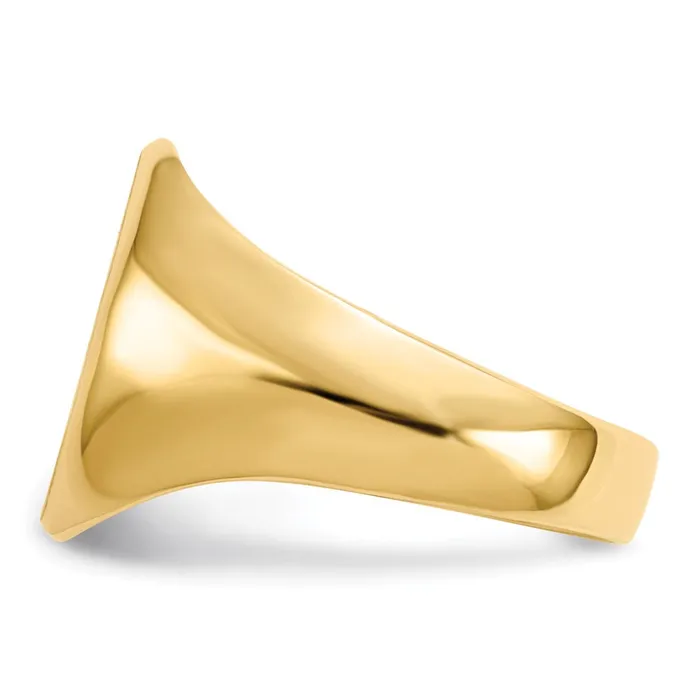 Goldia Rings 14K Yellow Gold 150x110mm Closed Back Mens Signet Ring