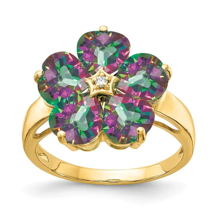 Goldia Rings 14k Yellow Gold AA Diamond Ring