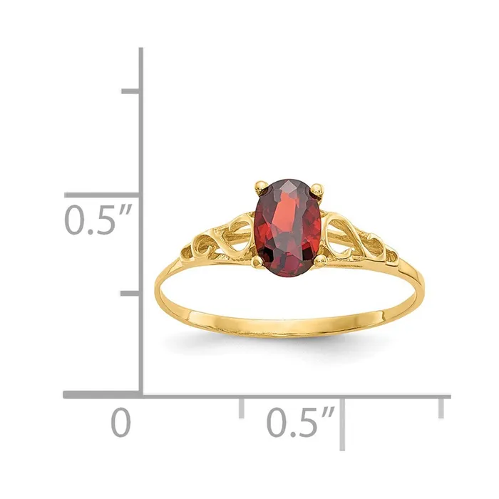 Goldia Rings 14K Yellow Gold Madi K Synthetic Garnet Ring