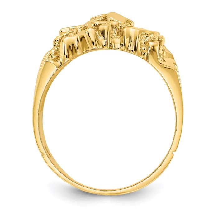 Goldia Rings 14K Yellow Gold Mens Nugget Ring