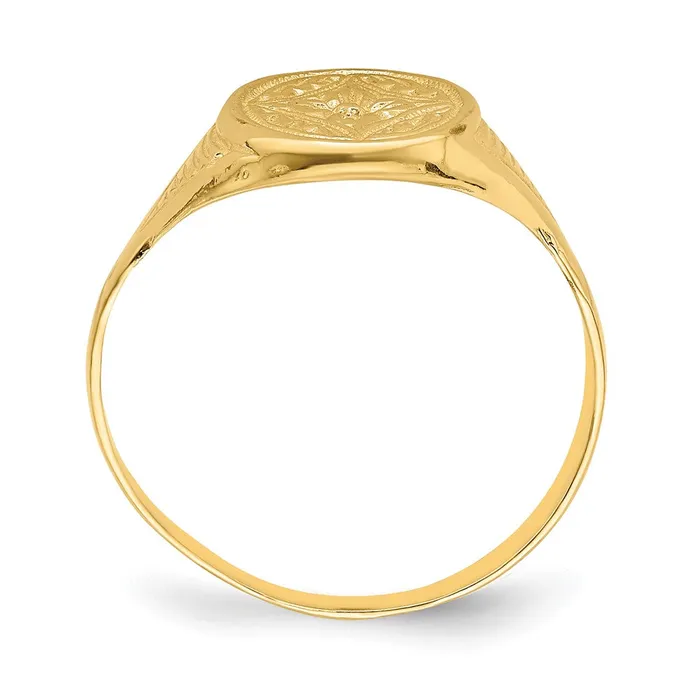 Goldia Rings 14k Yellow Gold Oval Star Diamond Center Baby Ring