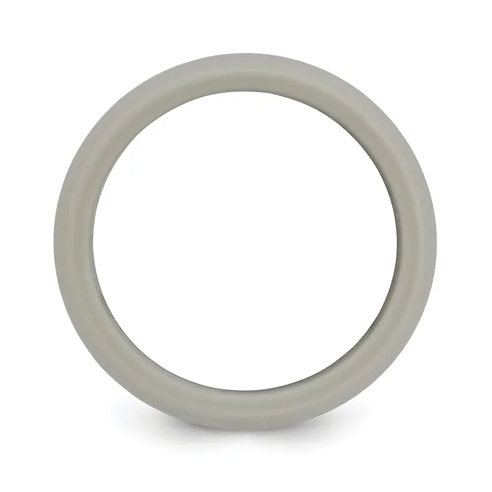Goldia Rings Fashion Silicone Light Grey 87mm Domed Band Ring