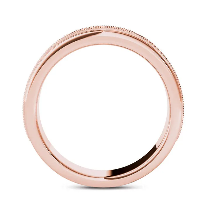 Goldia Rings Mens 033 CT TW Natural Diamond Channel Milgrain Wedding Band in Solid 14K Rose Gold Goldia Rings Mens 033 CT TW Natural Diamond Channel Milgrain Wedding Band in Solid 14K Rose Gold