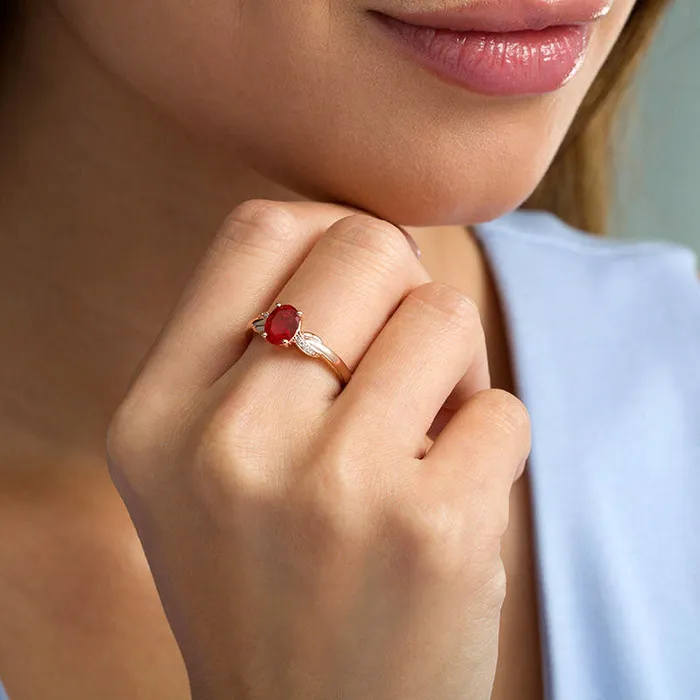 Goldia Rings Oval Fire Opal and Natural Diamond Accent Infinity Knot Ring in Solid 10K Rose Gold Goldia Rings Oval Fire Opal and Natural Diamond Accent Infinity Knot Ring in Solid 10K Rose Gold