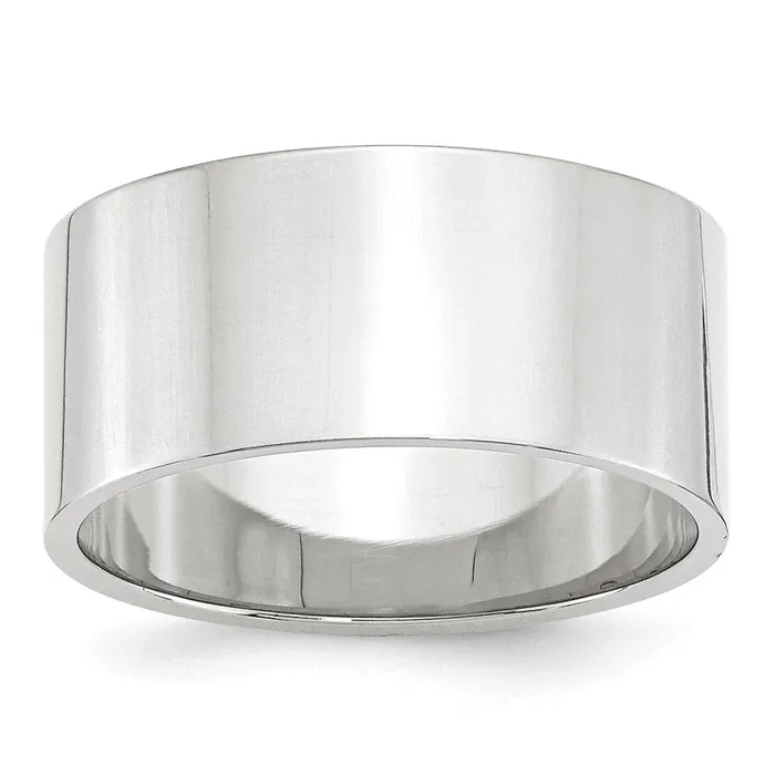Goldia Rings Solid 10K White Gold 10mm Light Weight Flat MensWomens Wedding Band Ring Size 105 Goldia Rings Solid 10K White Gold 10mm Light Weight Flat MensWomens Wedding Band Ring Size 105