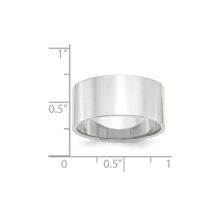 Goldia Rings Solid 10K White Gold 10mm Light Weight Flat MensWomens Wedding Band Ring Size 105 Goldia Rings Solid 10K White Gold 10mm Light Weight Flat MensWomens Wedding Band Ring Size 105