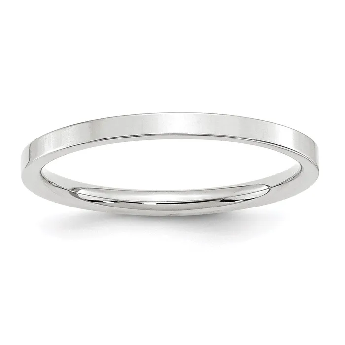 Goldia Rings Solid 10K White Gold 2mm Standard Flat Comfort Fit MensWomens Wedding Band Ring Size 125 Goldia Rings Solid 10K White Gold 2mm Standard Flat Comfort Fit MensWomens Wedding Band Ring Size 125