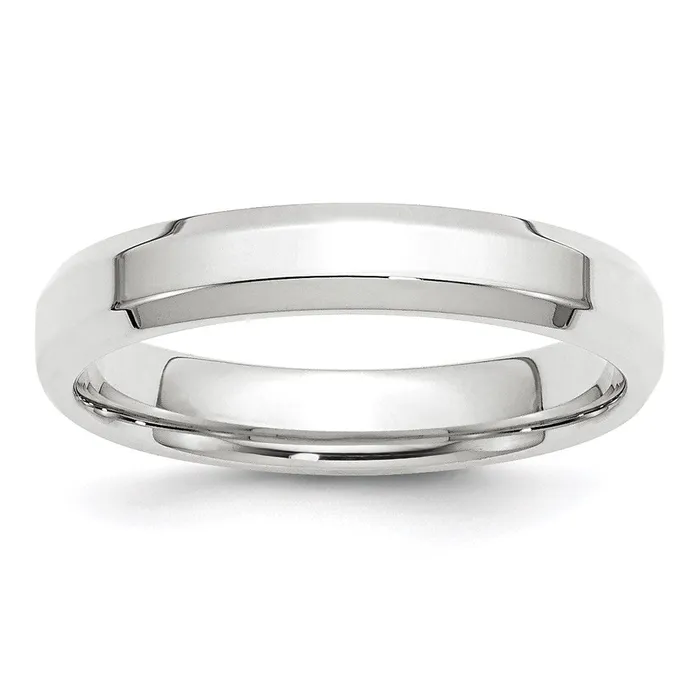 Goldia Rings Solid 10K White Gold 4mm Bevel Edge Comfort Fit MensWomens Wedding Band Ring Size 5 Goldia Rings Solid 10K White Gold 4mm Bevel Edge Comfort Fit MensWomens Wedding Band Ring Size 5