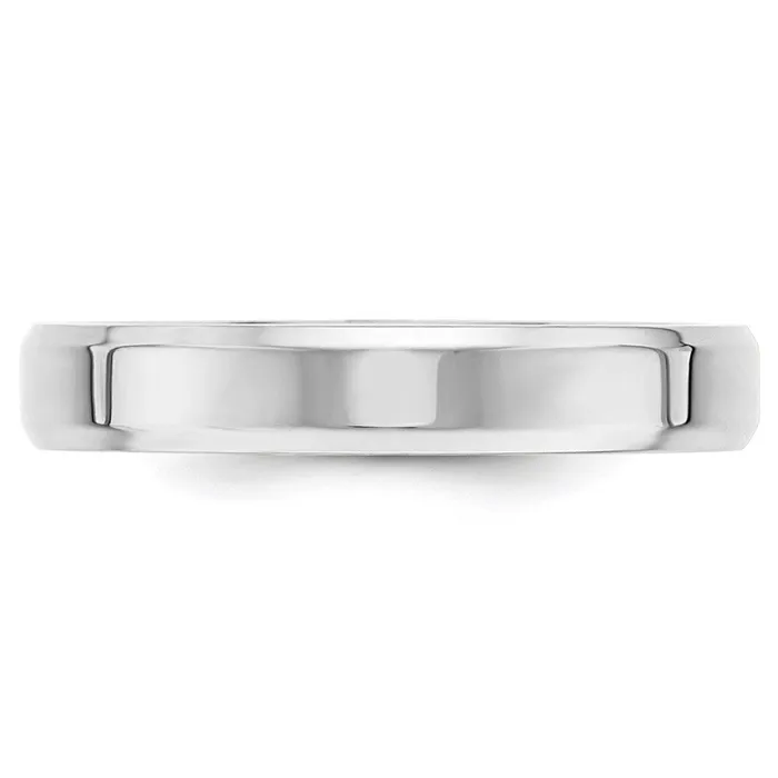 Goldia Rings Solid 10K White Gold 4mm Bevel Edge Comfort Fit MensWomens Wedding Band Ring Size 5 Goldia Rings Solid 10K White Gold 4mm Bevel Edge Comfort Fit MensWomens Wedding Band Ring Size 5