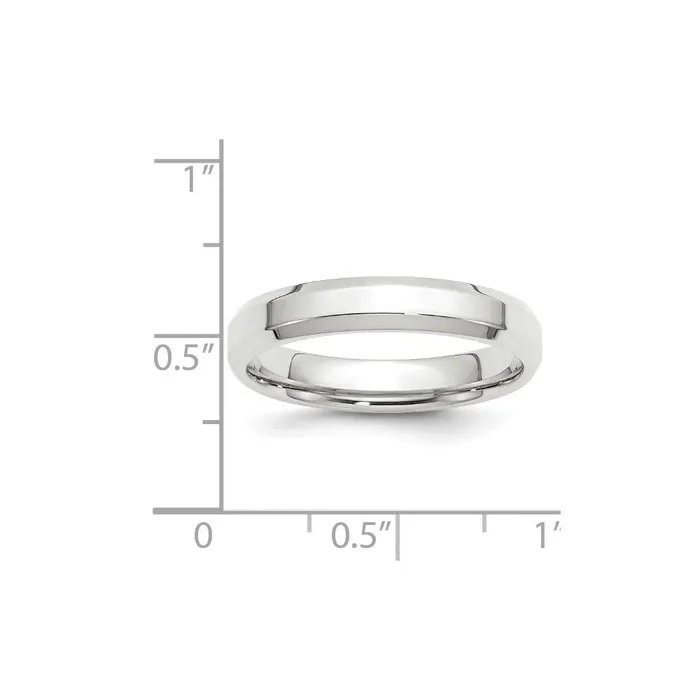 Goldia Rings Solid 10K White Gold 4mm Bevel Edge Comfort Fit MensWomens Wedding Band Ring Size 5 Goldia Rings Solid 10K White Gold 4mm Bevel Edge Comfort Fit MensWomens Wedding Band Ring Size 5