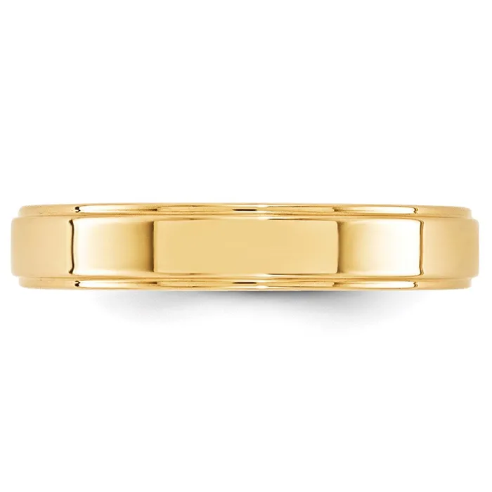 Goldia Rings Solid 10K Yellow Gold 4mm Flat with Step Edge MensWomens Wedding Band Ring Size 11 Goldia Rings Solid 10K Yellow Gold 4mm Flat with Step Edge MensWomens Wedding Band Ring Size 11