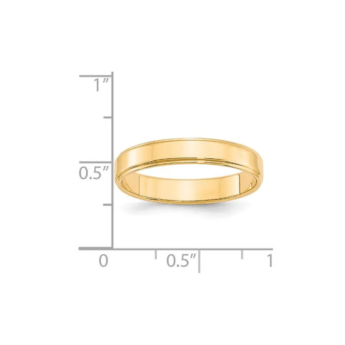 Goldia Rings Solid 10K Yellow Gold 4mm Flat with Step Edge MensWomens Wedding Band Ring Size 11 Goldia Rings Solid 10K Yellow Gold 4mm Flat with Step Edge MensWomens Wedding Band Ring Size 11