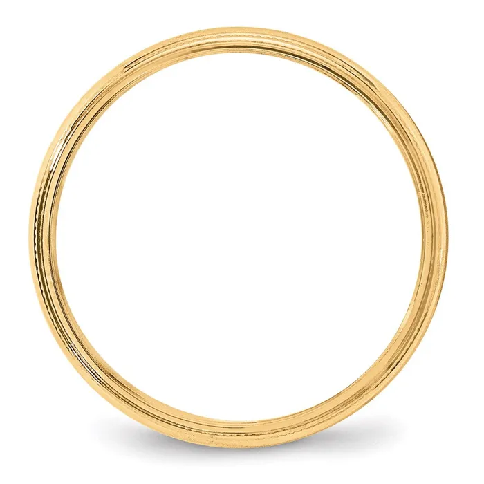 Goldia Rings Solid 10K Yellow Gold 4mm Light Weight Milgrain Half Round MensWomens Wedding Band Ring Size 4 Goldia Rings Solid 10K Yellow Gold 4mm Light Weight Milgrain Half Round MensWomens Wedding Band Ring Size 4