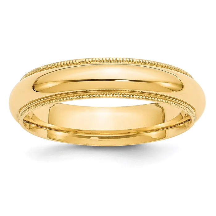 Goldia Rings Solid 10K Yellow Gold 5mm Milgrain Comfort Wedding MensWomens Wedding Band Ring Size 5 Goldia Rings Solid 10K Yellow Gold 5mm Milgrain Comfort Wedding MensWomens Wedding Band Ring Size 5