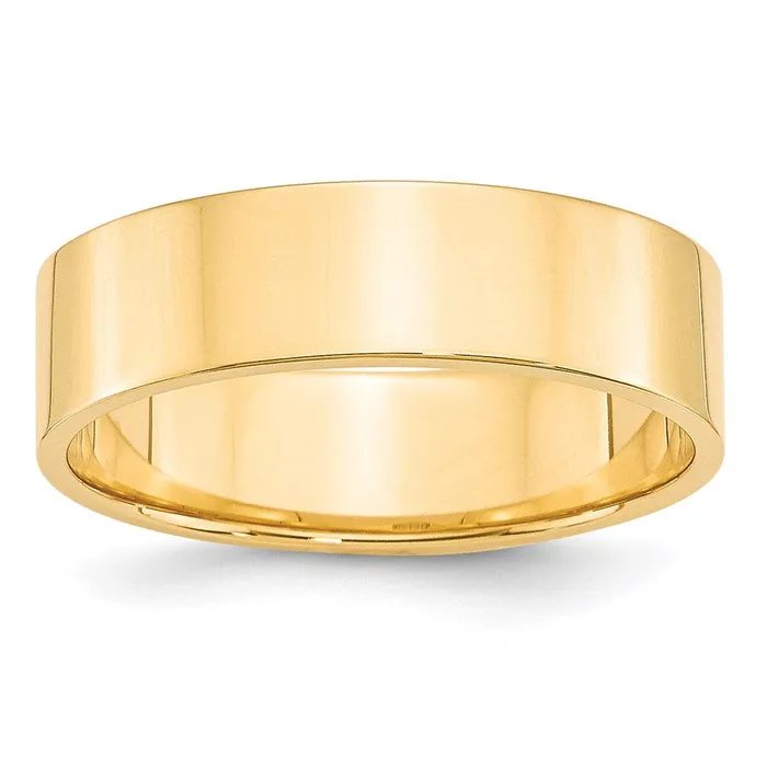 Goldia Rings Solid 10K Yellow Gold 6mm Light Weight Flat MensWomens Wedding Band Ring Size 115 Goldia Rings Solid 10K Yellow Gold 6mm Light Weight Flat MensWomens Wedding Band Ring Size 115