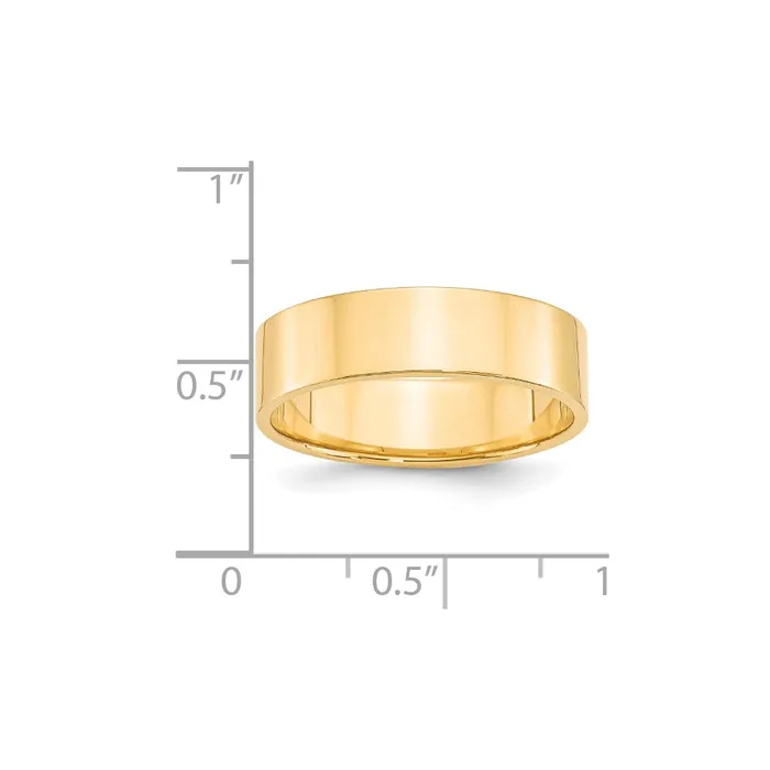 Goldia Rings Solid 10K Yellow Gold 6mm Light Weight Flat MensWomens Wedding Band Ring Size 115 Goldia Rings Solid 10K Yellow Gold 6mm Light Weight Flat MensWomens Wedding Band Ring Size 115