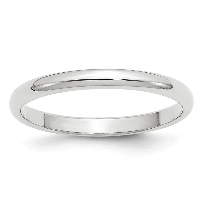 Goldia Rings Solid 14K White Gold 25mm Half Round MensWomens Wedding Band Ring Size 55 Goldia Rings Solid 14K White Gold 25mm Half Round MensWomens Wedding Band Ring Size 55