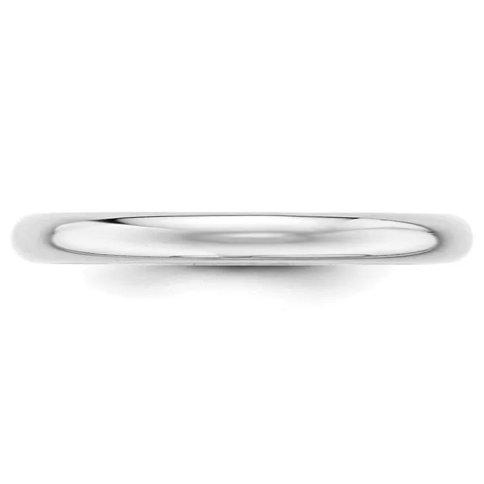 Goldia Rings Solid 14K White Gold 25mm Half Round MensWomens Wedding Band Ring Size 55 Goldia Rings Solid 14K White Gold 25mm Half Round MensWomens Wedding Band Ring Size 55