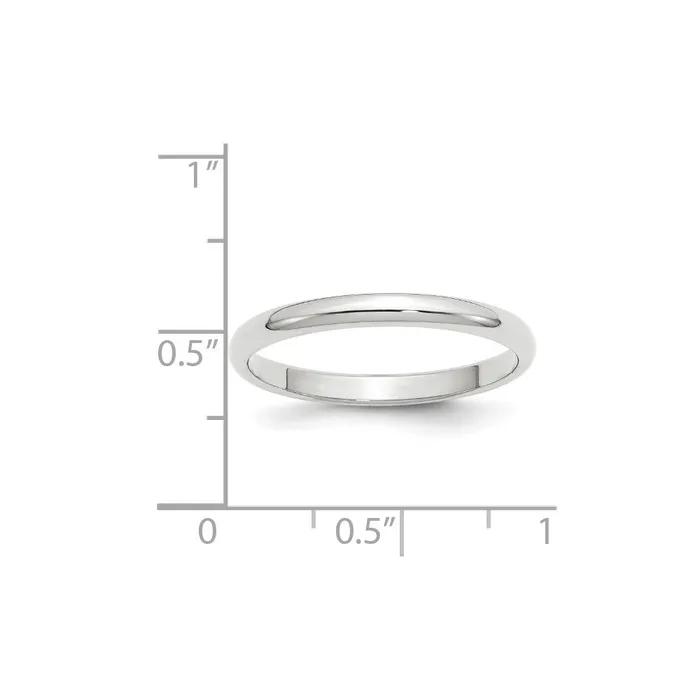 Goldia Rings Solid 14K White Gold 25mm Half Round MensWomens Wedding Band Ring Size 55 Goldia Rings Solid 14K White Gold 25mm Half Round MensWomens Wedding Band Ring Size 55
