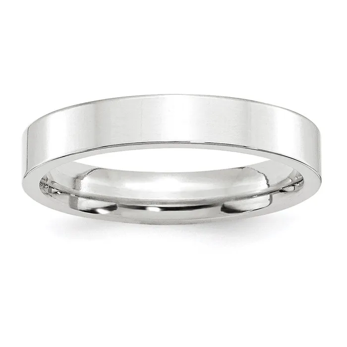 Goldia Rings Solid 14K White Gold 4mm Standard Flat Comfort Fit MensWomens Wedding Band Ring Size 7 Goldia Rings Solid 14K White Gold 4mm Standard Flat Comfort Fit MensWomens Wedding Band Ring Size 7