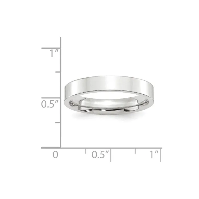 Goldia Rings Solid 14K White Gold 4mm Standard Flat Comfort Fit MensWomens Wedding Band Ring Size 7 Goldia Rings Solid 14K White Gold 4mm Standard Flat Comfort Fit MensWomens Wedding Band Ring Size 7