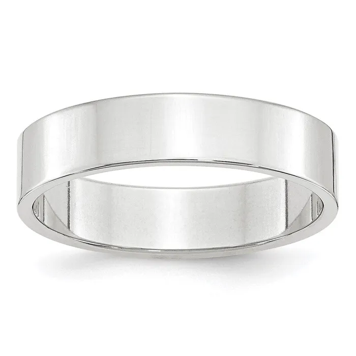 Goldia Rings Solid 14K White Gold 5mm Light Weight Flat MensWomens Wedding Band Ring Size 7 Goldia Rings Solid 14K White Gold 5mm Light Weight Flat MensWomens Wedding Band Ring Size 7