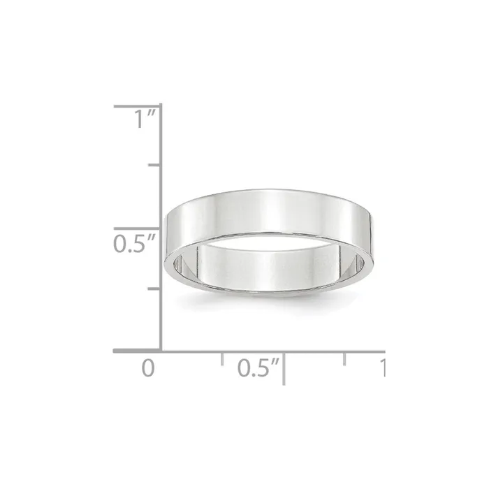 Goldia Rings Solid 14K White Gold 5mm Light Weight Flat MensWomens Wedding Band Ring Size 7 Goldia Rings Solid 14K White Gold 5mm Light Weight Flat MensWomens Wedding Band Ring Size 7