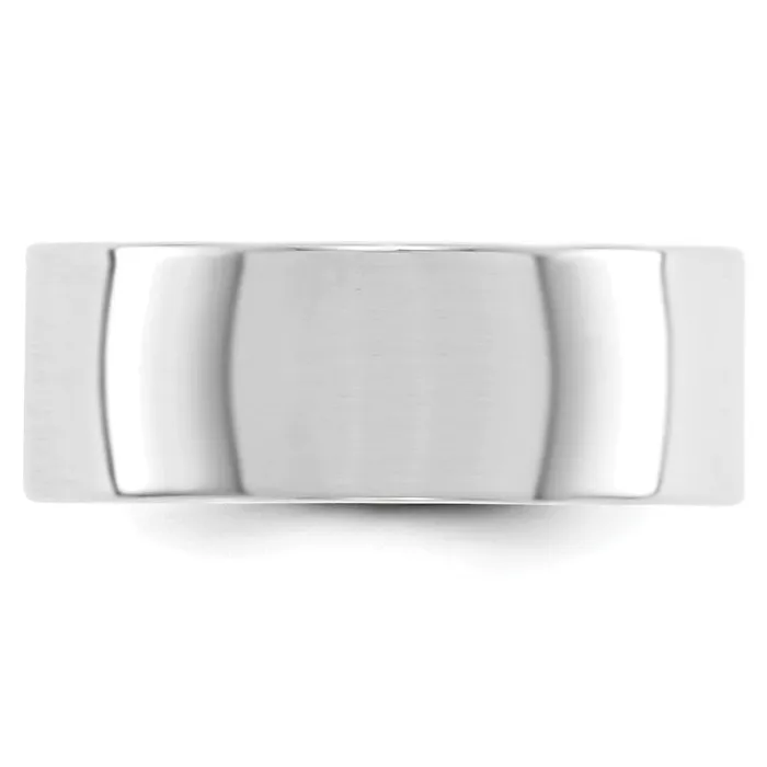 Goldia Rings Solid 14K White Gold 8mm Light Weight Flat MensWomens Wedding Band Ring Size 10 Goldia Rings Solid 14K White Gold 8mm Light Weight Flat MensWomens Wedding Band Ring Size 10