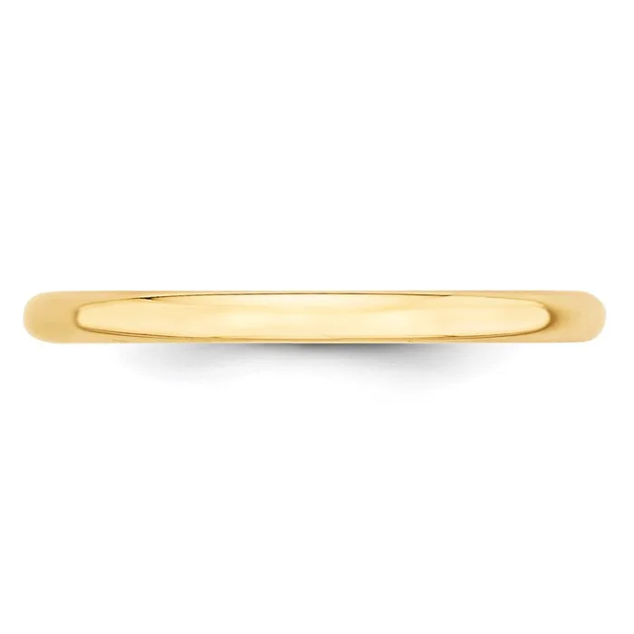 Goldia Rings Solid 14K Yellow Gold 2mm Light Weight Half Round MensWomens Wedding Band Ring Size 10 Goldia Rings Solid 14K Yellow Gold 2mm Light Weight Half Round MensWomens Wedding Band Ring Size 10