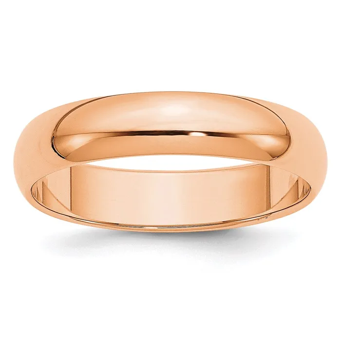 Goldia Rings Solid 14K Yellow Gold Rose Gold 5mm HalfRound Wedding MensWomens Wedding Band Ring Size 105 Goldia Rings Solid 14K Yellow Gold Rose Gold 5mm HalfRound Wedding MensWomens Wedding Band Ring Size 105