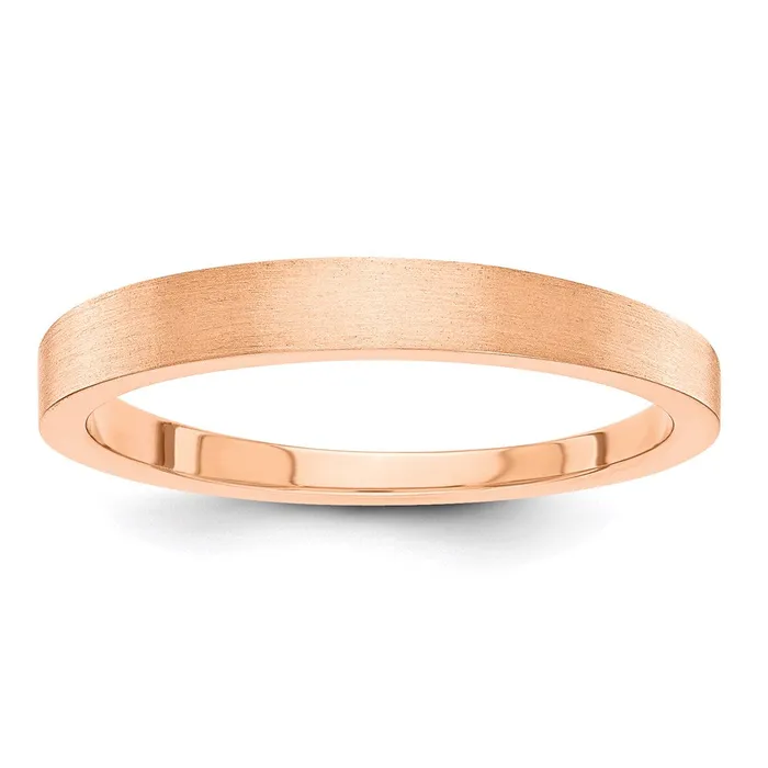 Goldia Rings Solid 18K Rose Gold 3mm Satin Tapered MensWomens Wedding Band Ring Size 7 Goldia Rings Solid 18K Rose Gold 3mm Satin Tapered MensWomens Wedding Band Ring Size 7