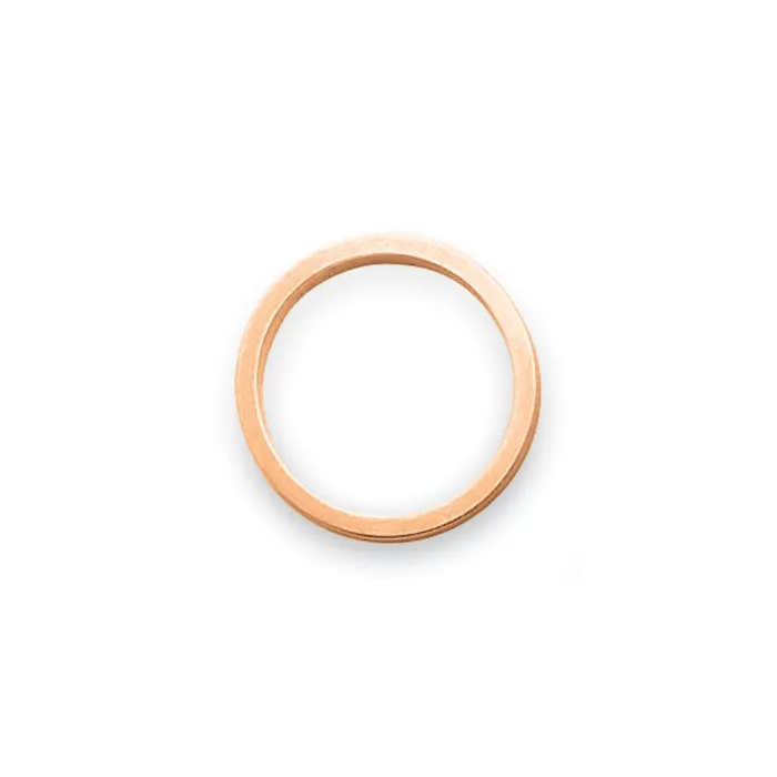 Goldia Rings Solid 18K Rose Gold 3mm Satin Tapered MensWomens Wedding Band Ring Size 7 Goldia Rings Solid 18K Rose Gold 3mm Satin Tapered MensWomens Wedding Band Ring Size 7