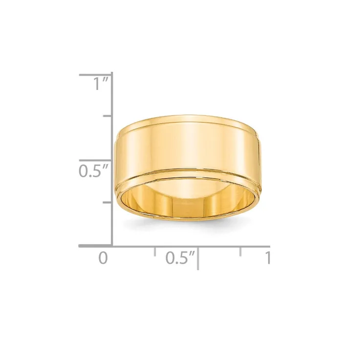 Goldia Rings Solid 18K Yellow Gold 10mm Flat with Step Edge MensWomens Wedding Band Ring Size 85 Goldia Rings Solid 18K Yellow Gold 10mm Flat with Step Edge MensWomens Wedding Band Ring Size 85