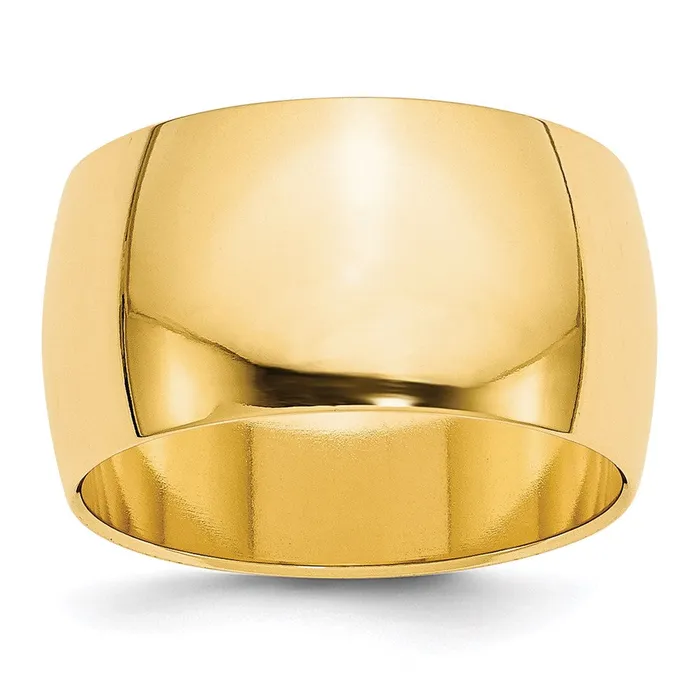 Goldia Rings Solid 18K Yellow Gold 12mm Half Round MensWomens Wedding Band Ring Size 55 Goldia Rings Solid 18K Yellow Gold 12mm Half Round MensWomens Wedding Band Ring Size 55
