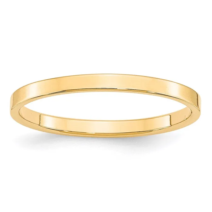 Goldia Rings Solid 18K Yellow Gold 2mm Light Weight Flat MensWomens Wedding Band Ring Size 6 Goldia Rings Solid 18K Yellow Gold 2mm Light Weight Flat MensWomens Wedding Band Ring Size 6