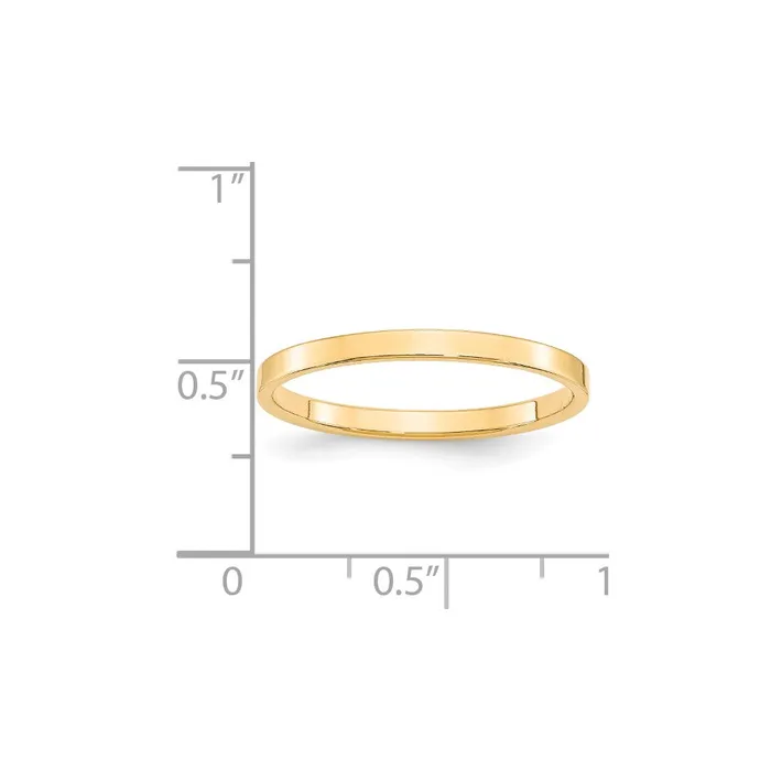 Goldia Rings Solid 18K Yellow Gold 2mm Light Weight Flat MensWomens Wedding Band Ring Size 6 Goldia Rings Solid 18K Yellow Gold 2mm Light Weight Flat MensWomens Wedding Band Ring Size 6