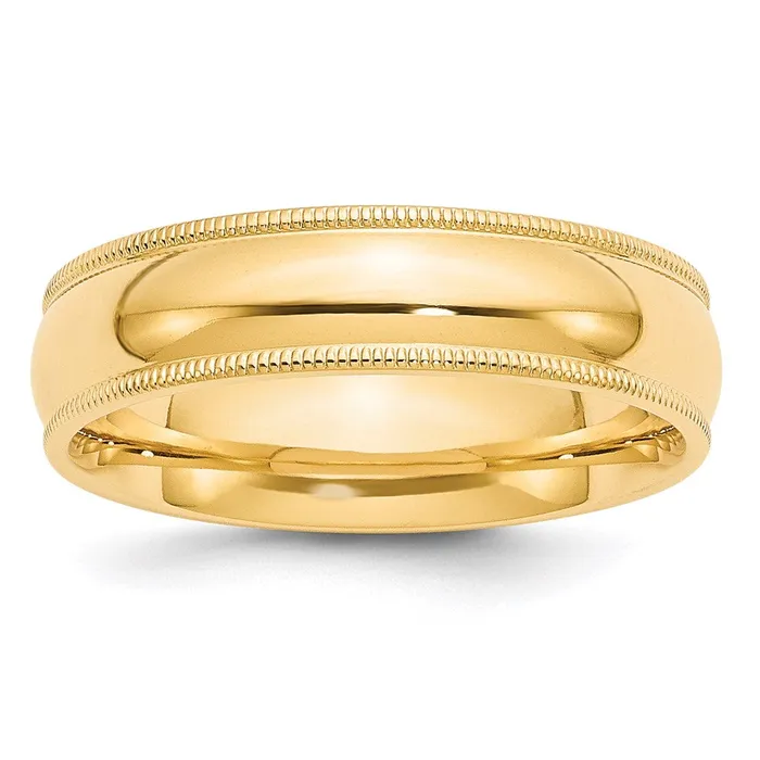 Goldia Rings Solid 18K Yellow Gold 6mm Milgrain Comfort Wedding MensWomens Wedding Band Ring Size 7 Goldia Rings Solid 18K Yellow Gold 6mm Milgrain Comfort Wedding MensWomens Wedding Band Ring Size 7