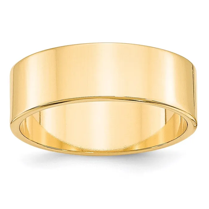 Goldia Rings Solid 18K Yellow Gold 7mm Light Weight Flat MensWomens Wedding Band Ring Size 6 Goldia Rings Solid 18K Yellow Gold 7mm Light Weight Flat MensWomens Wedding Band Ring Size 6