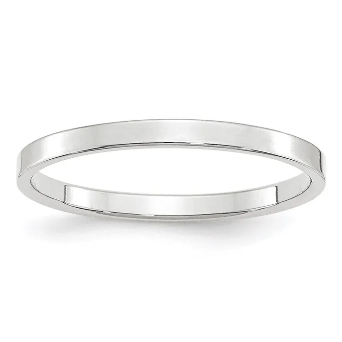 Goldia Solid 10K White Gold 2mm Light Weight Flat MensWomens Wedding Band Ring Size 85 Rings Goldia Solid 10K White Gold 2mm Light Weight Flat MensWomens Wedding Band Ring Size 85 Rings