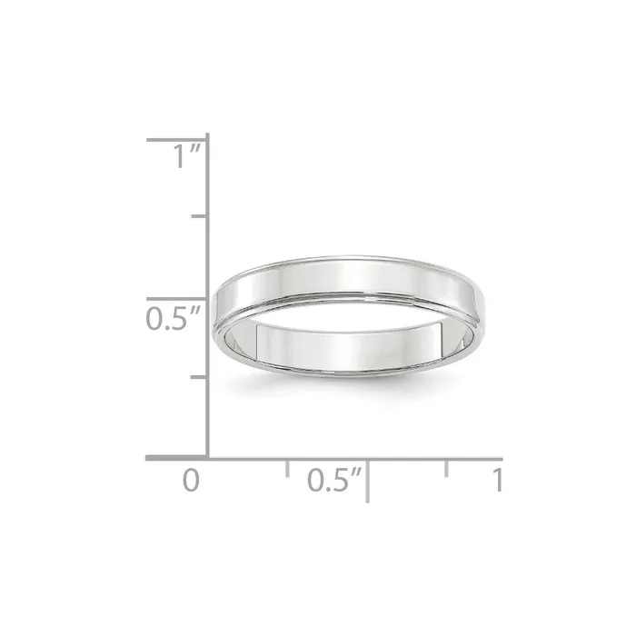 Goldia Solid 10K White Gold 4mm Flat with Step Edge MensWomens Wedding Band Ring Size 11 Rings Goldia Solid 10K White Gold 4mm Flat with Step Edge MensWomens Wedding Band Ring Size 11 Rings
