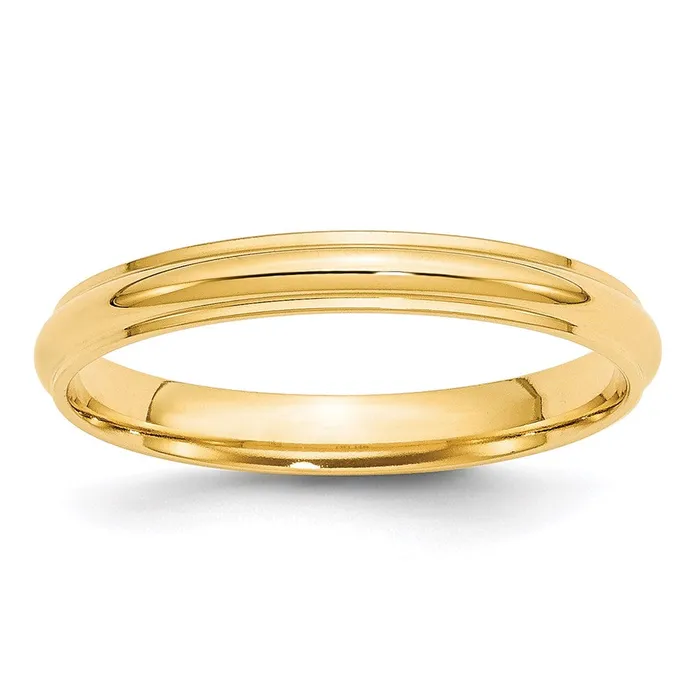 Goldia Solid 10K Yellow Gold 3mm Half Round with Edge MensWomens Wedding Band Ring Size 4 Rings Goldia Solid 10K Yellow Gold 3mm Half Round with Edge MensWomens Wedding Band Ring Size 4 Rings