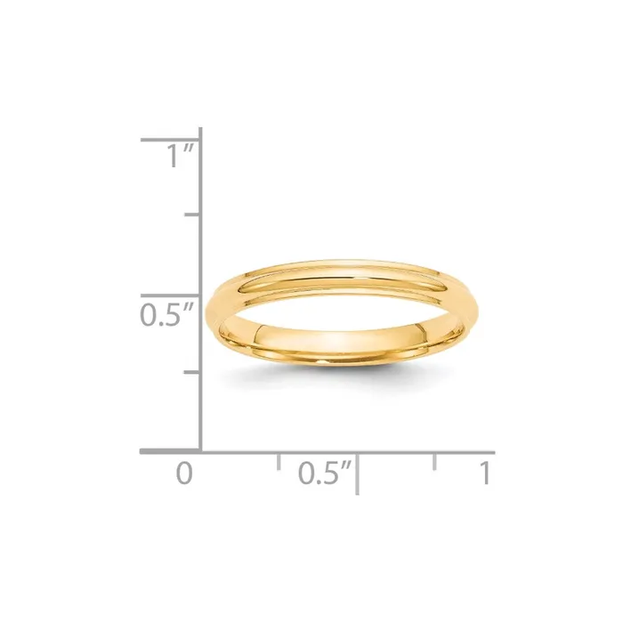 Goldia Solid 10K Yellow Gold 3mm Half Round with Edge MensWomens Wedding Band Ring Size 4 Rings Goldia Solid 10K Yellow Gold 3mm Half Round with Edge MensWomens Wedding Band Ring Size 4 Rings