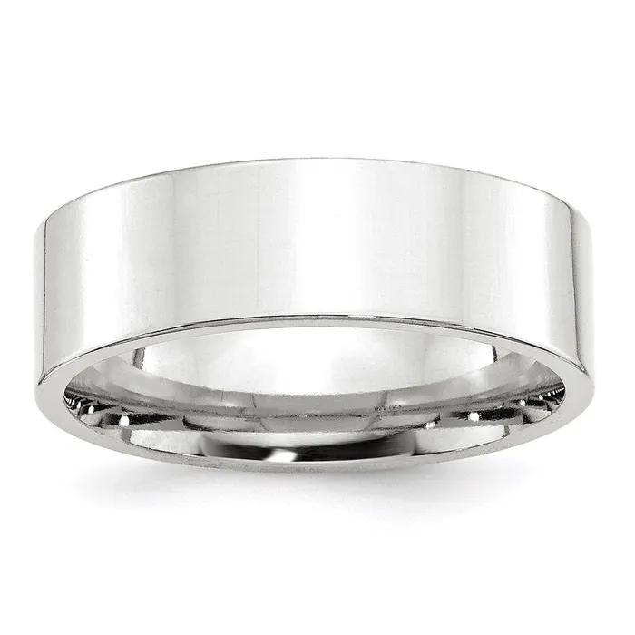 Goldia Solid 14K White Gold 7mm Standard Flat Comfort Fit MensWomens Wedding Band Ring Size 9 Rings Goldia Solid 14K White Gold 7mm Standard Flat Comfort Fit MensWomens Wedding Band Ring Size 9 Rings