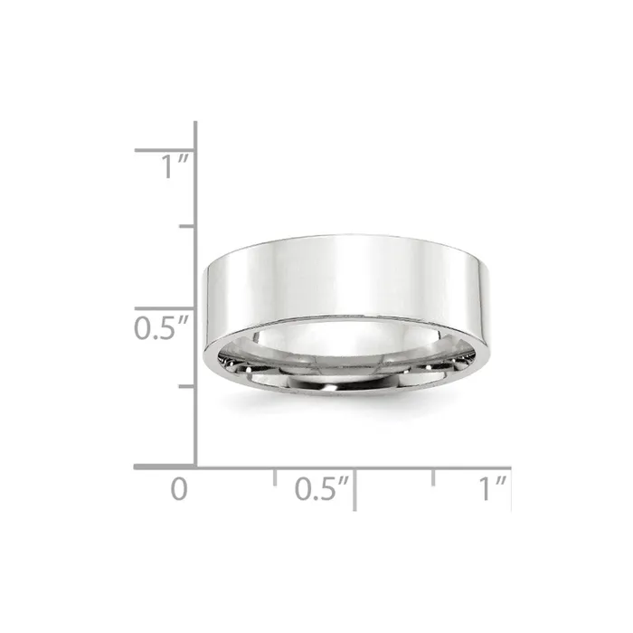 Goldia Solid 14K White Gold 7mm Standard Flat Comfort Fit MensWomens Wedding Band Ring Size 9 Rings Goldia Solid 14K White Gold 7mm Standard Flat Comfort Fit MensWomens Wedding Band Ring Size 9 Rings