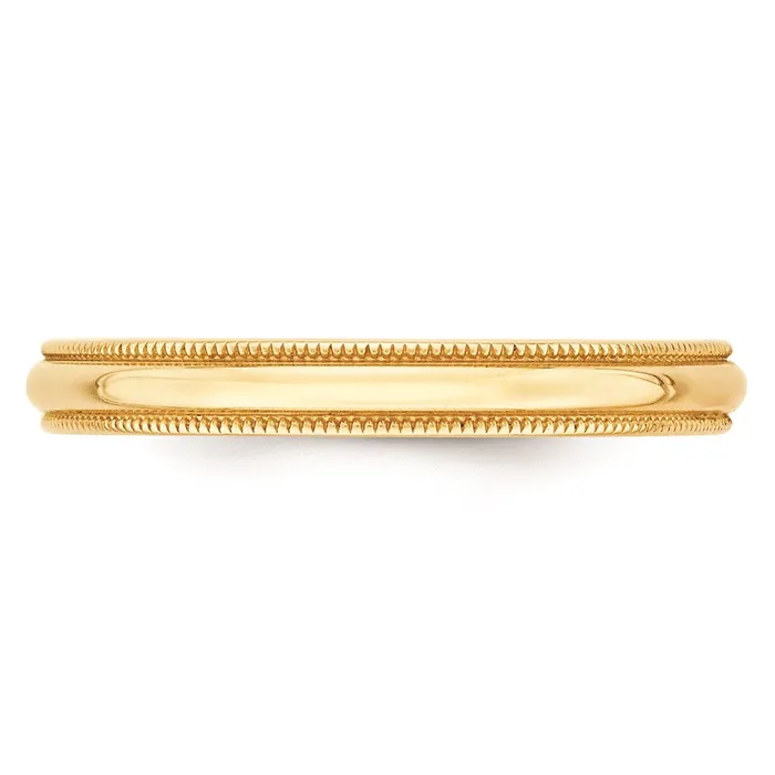 Goldia Solid 14K Yellow Gold 3mm Light Weight Milgrain Half Round MensWomens Wedding Band Ring Size 11 Rings Goldia Solid 14K Yellow Gold 3mm Light Weight Milgrain Half Round MensWomens Wedding Band Ring Size 11 Rings