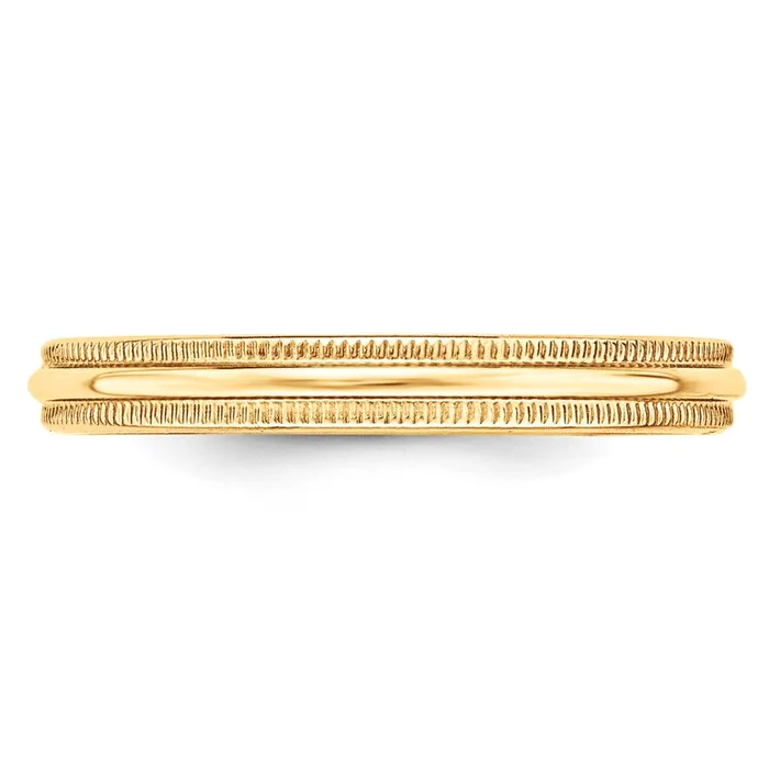 Goldia Solid 14K Yellow Gold 3mm Light Weight Milgrain Half Round MensWomens Wedding Band Ring Size 11 Rings Goldia Solid 14K Yellow Gold 3mm Light Weight Milgrain Half Round MensWomens Wedding Band Ring Size 11 Rings