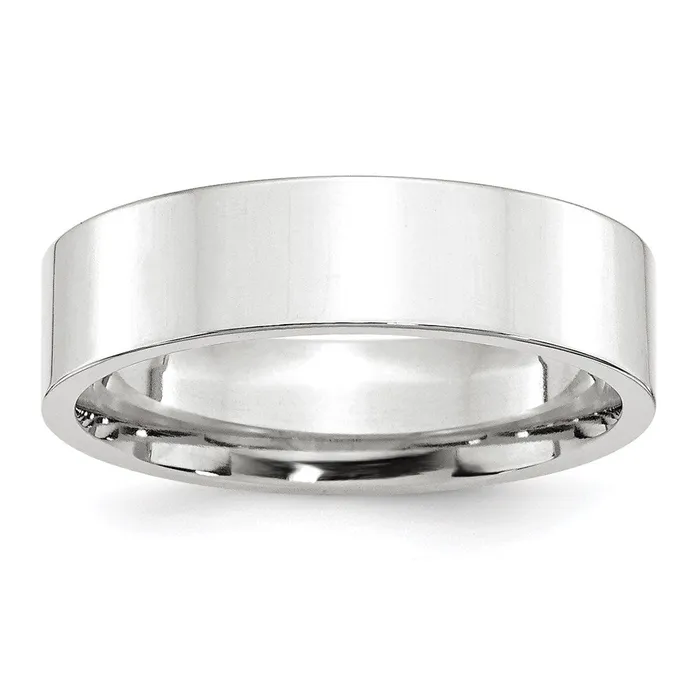 Goldia Solid 18K White Gold 6mm Standard Flat Comfort Fit MensWomens Wedding Band Ring Size 7 Rings Goldia Solid 18K White Gold 6mm Standard Flat Comfort Fit MensWomens Wedding Band Ring Size 7 Rings