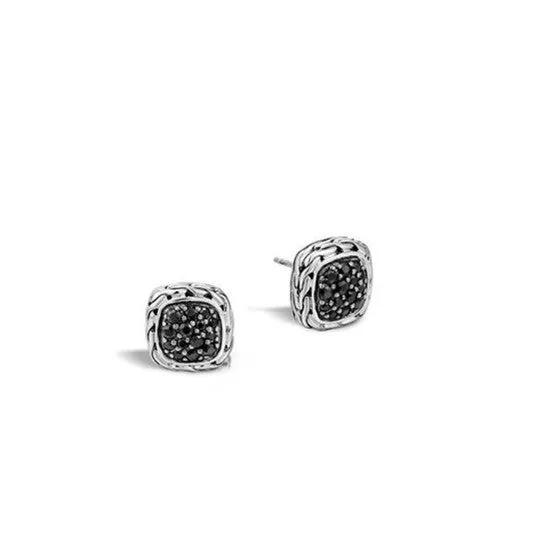 JMS always Earrings Original John Hardy Classic Chain 12MM Silver Stud Earrings EBS92372BLS JMS always Earrings Original John Hardy Classic Chain 12MM Silver Stud Earrings EBS92372BLS