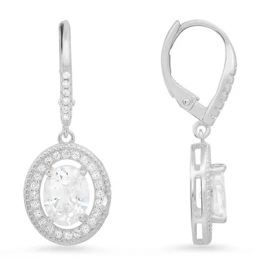 JMS always Earrings Original Kylie Harper Sterling Silver Twisted Rope Cubic Zirconia CZ Halo Leverback Earrings JMS always Earrings Original Kylie Harper Sterling Silver Twisted Rope Cubic Zirconia CZ Halo Leverback Earrings